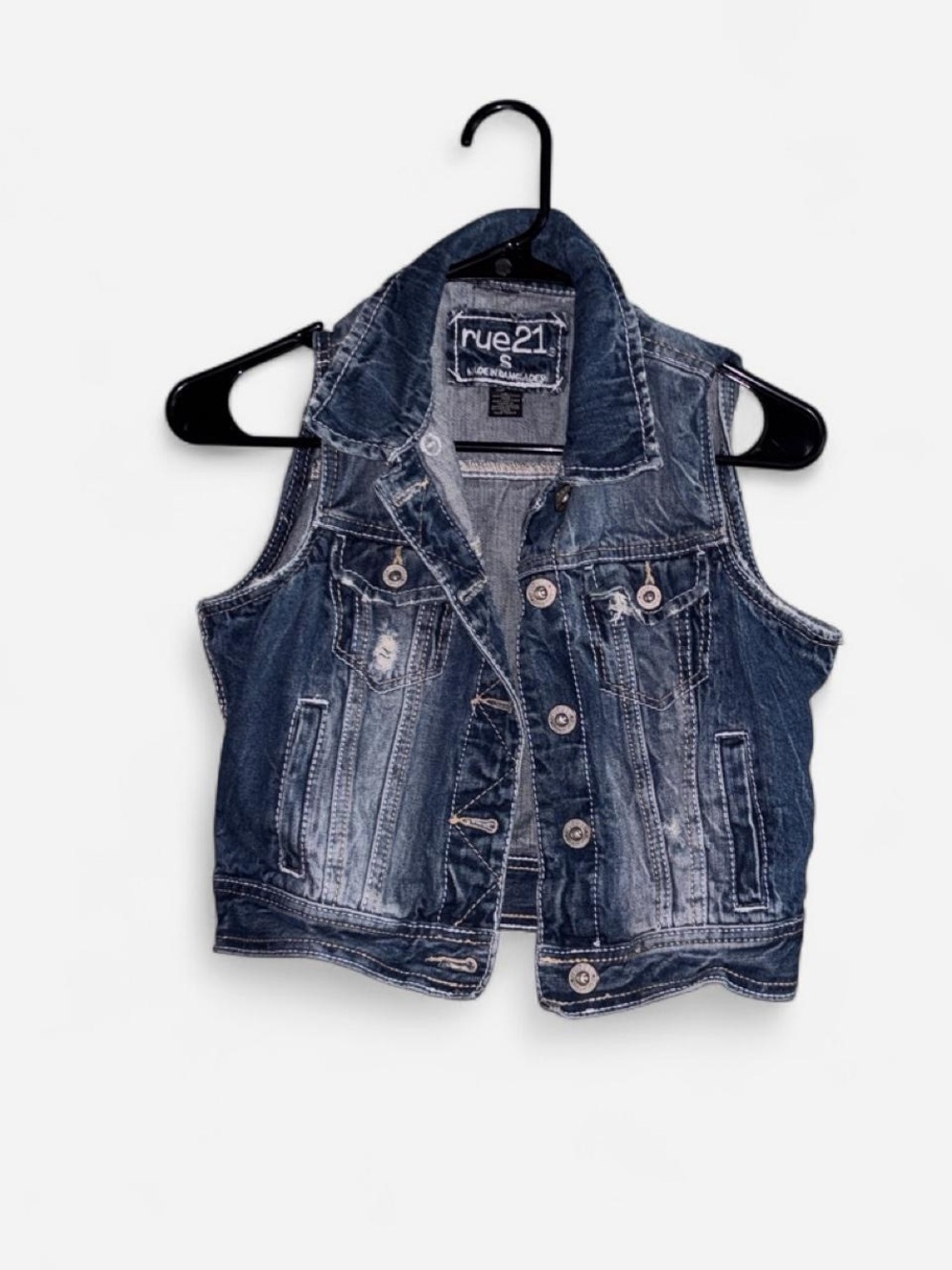 rue21 Dark Blue Denim Vest